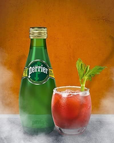 Perrier Natural Mineral Carbonated Sparkling Water, 330ml - Pack of 24, Imported (From France)