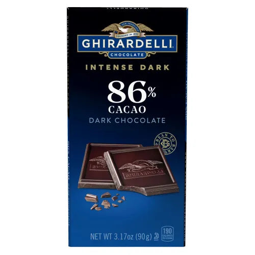 Ghirardelli 86% Intense Dark Chocolate Bar, 90g (USA)