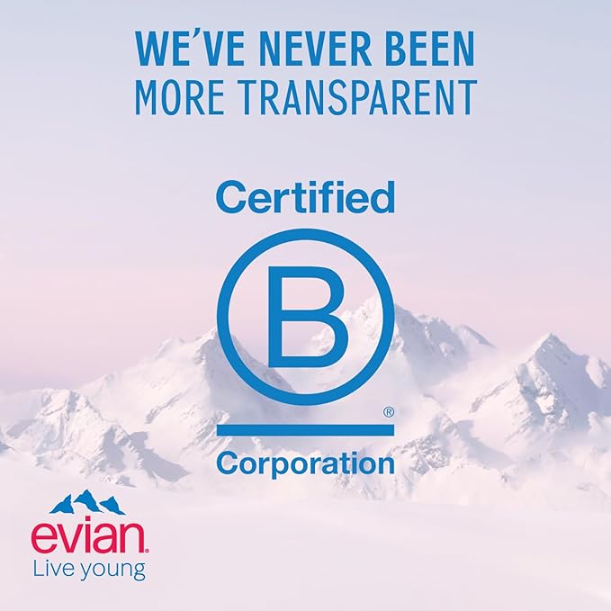 Evian Mineral Water, Naturally Filtered Drinking Water, 500ml Bottled Water Crafted by Nature, Case of 24 x 500ml Water Bottles
