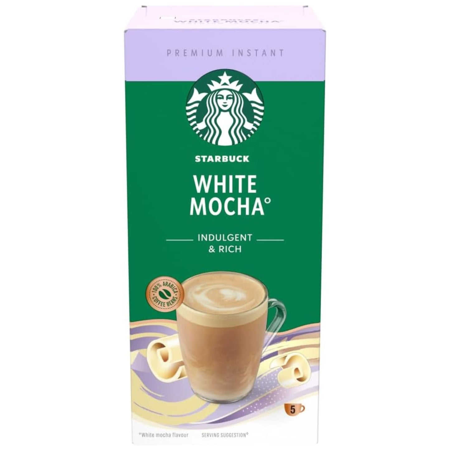 Starbucks White Mocha Instant Coffee Sachets 5 Sticks 24g Each (Imported)