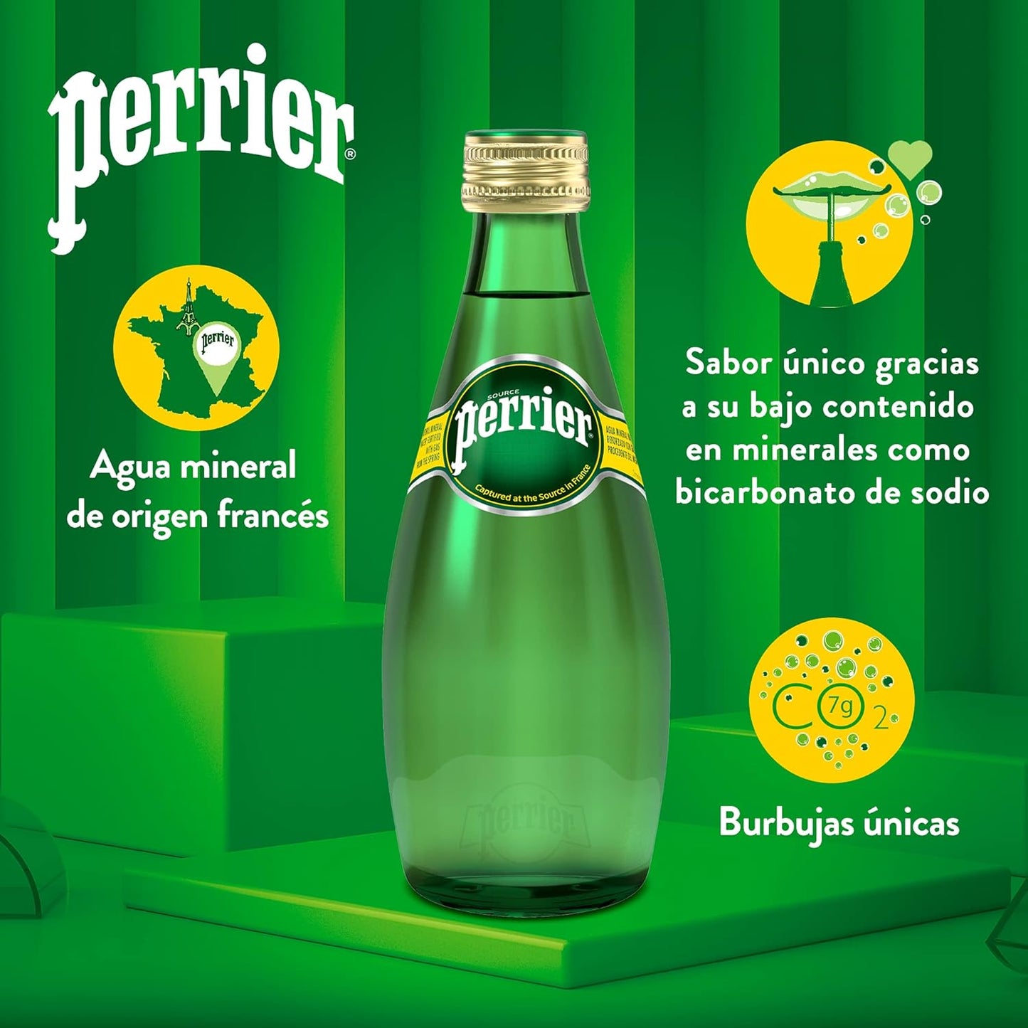 Perrier Carbonated Water (Sparkling Water) 330ml (Pack of 4)