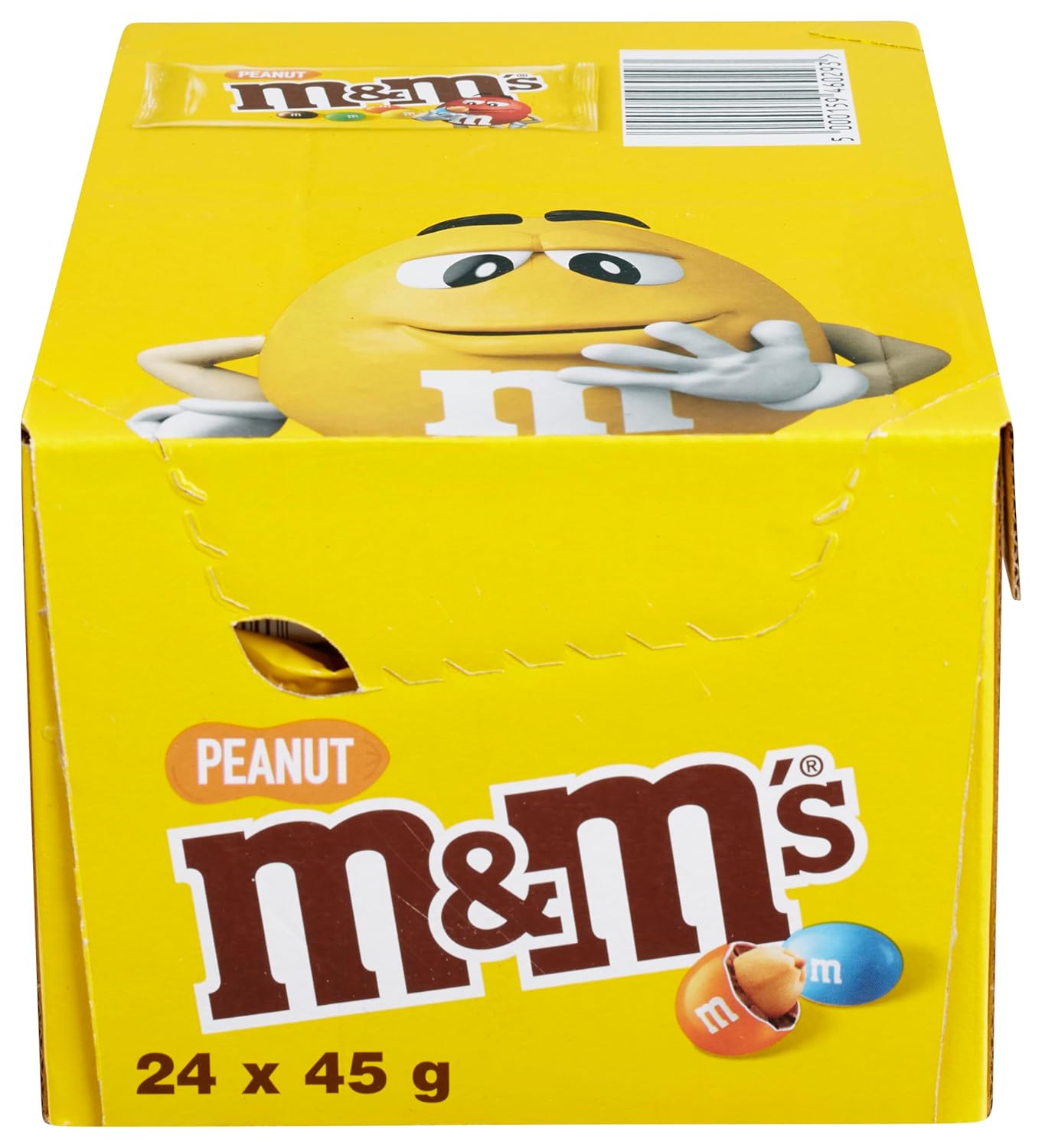 MARS M&M's Peanut Single, 45 g - Pack of 24