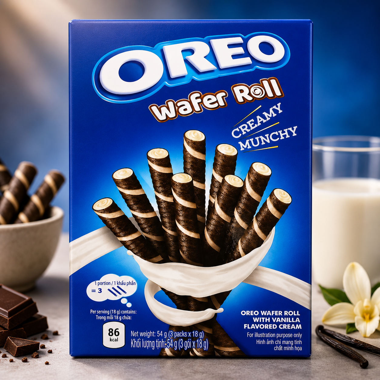 Oreo Vanila Wafer Roll 54g(Vietnam)