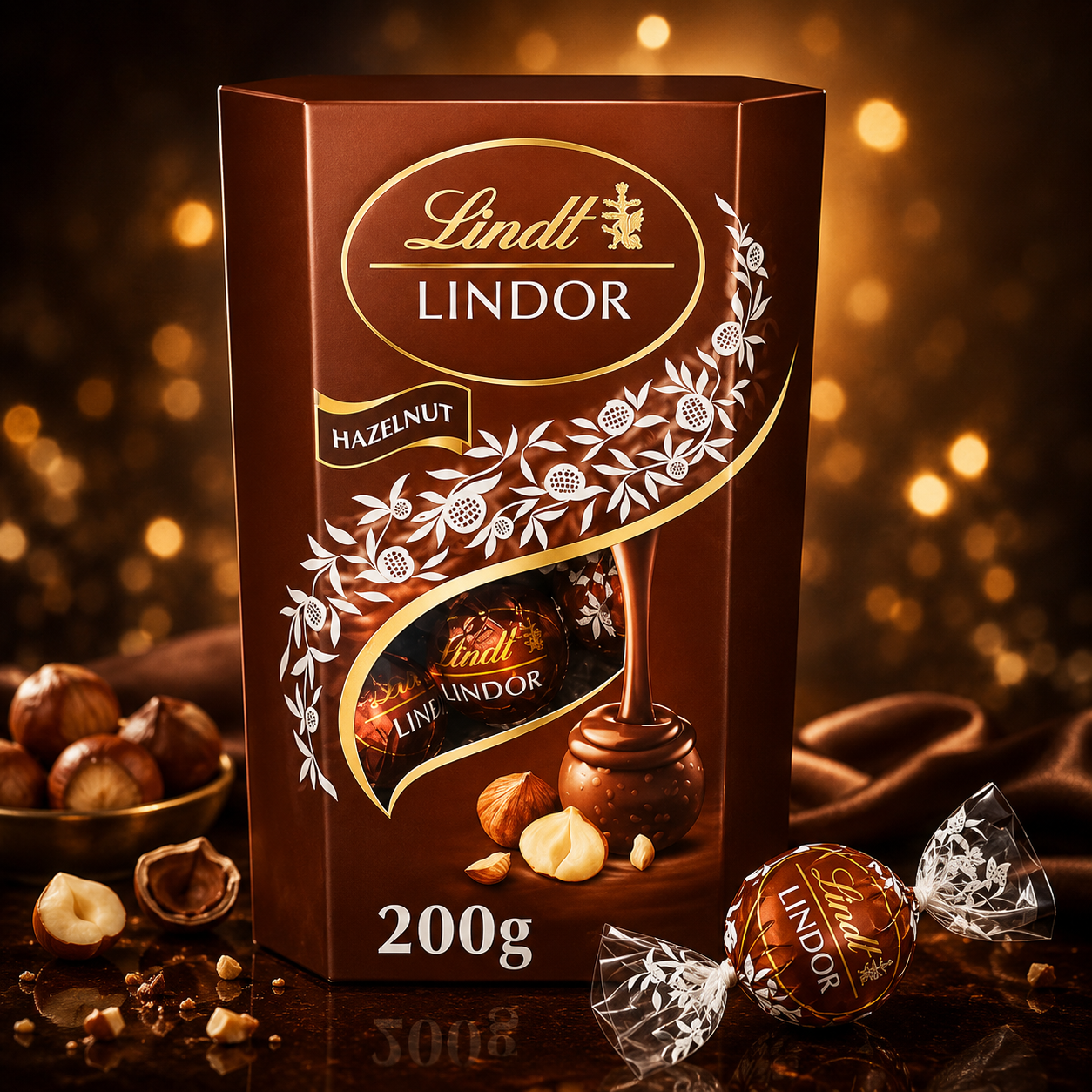 Lindt LINDOR Hazelnut Chocolate Truffles, 7.05 oz200 g