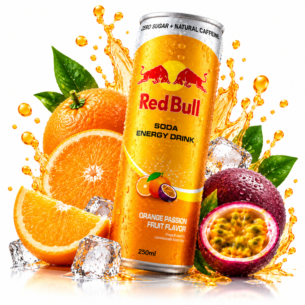 Red Bull Orange Passion Fruit – Refreshing Energy & Flavor (Pack Of 02) (250ml) (THAILAND)