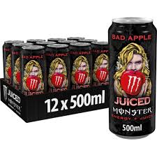 Monster Energy® Bad Apple Carbonated Energy Drink | Pack of 12 Cans (UK)