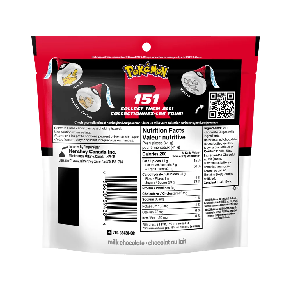 HERSHEY'S KISSES Pokémon Special Edition Milk Choclate 180 g