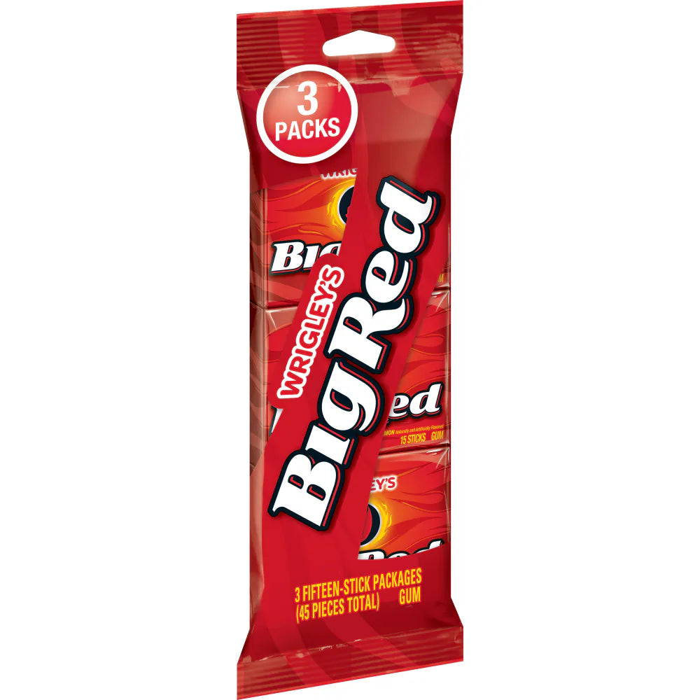 Big Red Wrigley’s Cinnamon Flavored Chewing Gum – 45 Sticks, 112.5 g (USA)