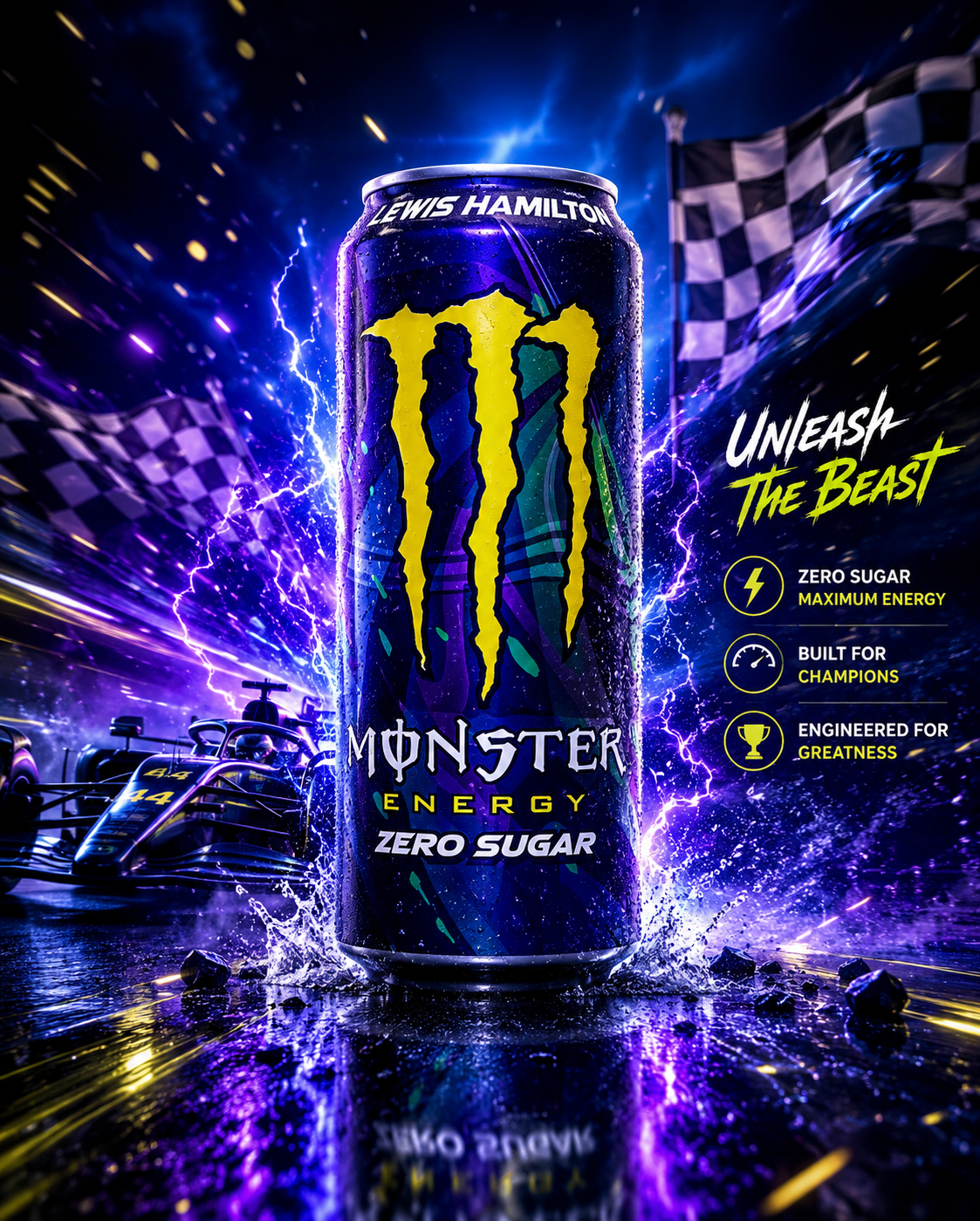 Monster Energy Drink Lewis Hamilton 500 ml ( packof 2)