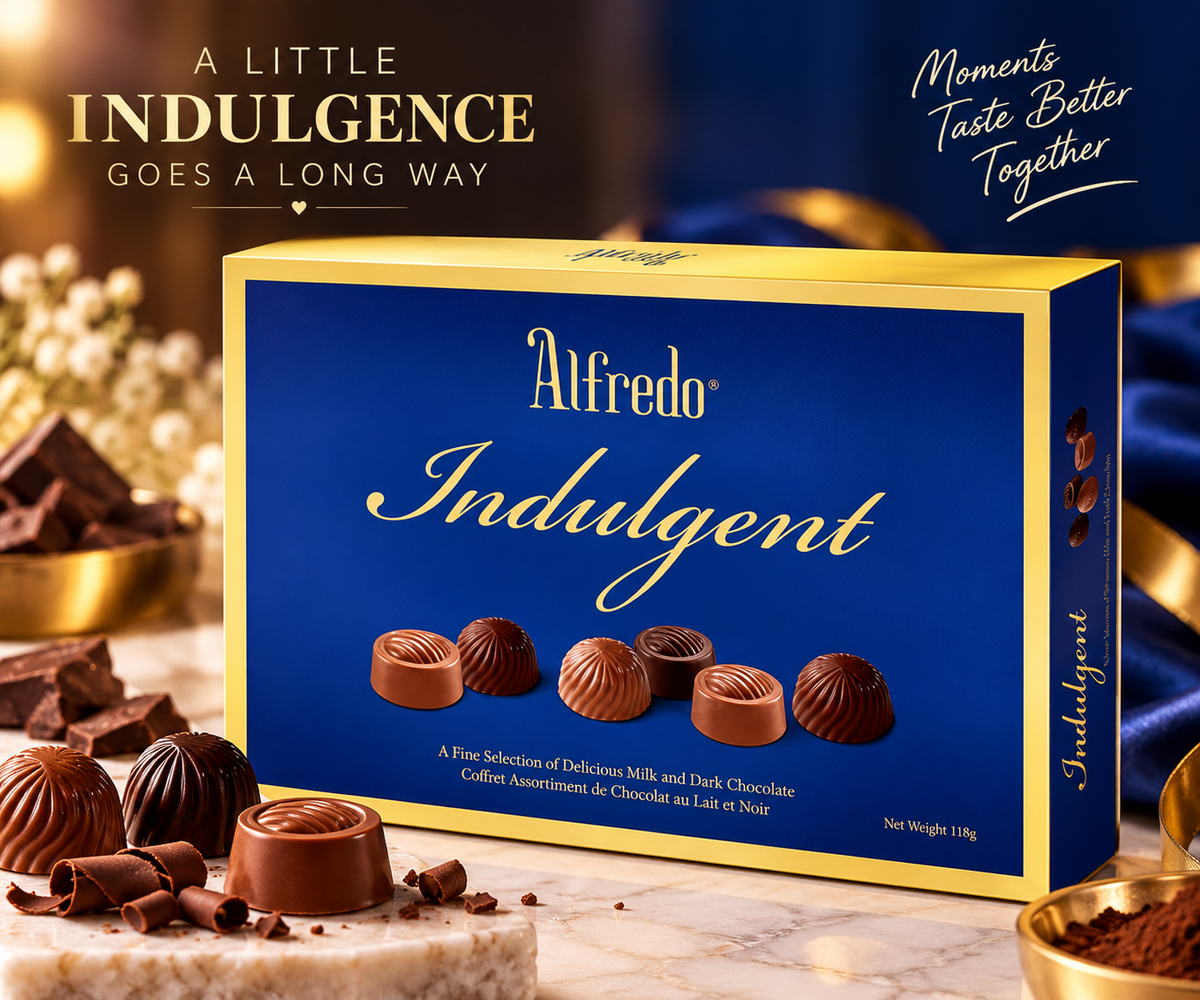 Alfredo Indulgent Assorted Chocolates – 110g | (Malaysia)