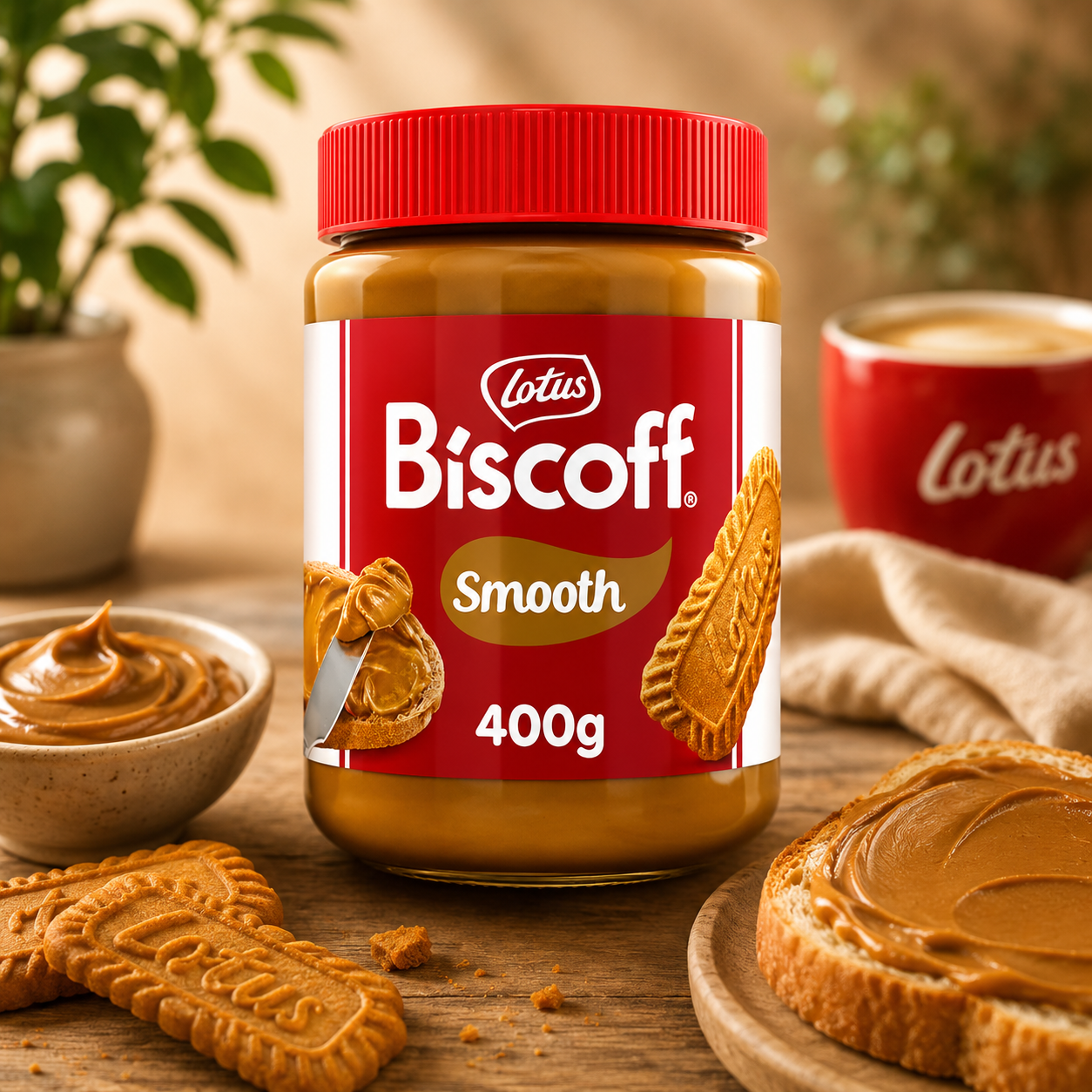 Lotus Biscoff Smooth Creamy Spread | Smooth & Velvety Texture 400gm Jar