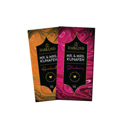 Combo Pack - MR. & MRS. Kunafa | Hazelnut & Strawberry Flavour | Aphrodisiac Chocolate Bar