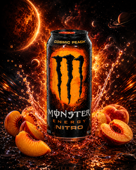 Monster Energy Drink Nitro Cosmic Peach 500 ml (UK) ( pack of 2 )