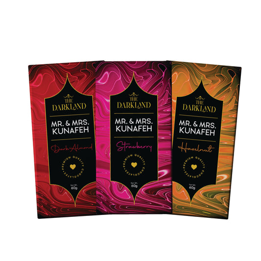 Combo Dhamaka - MR. & MRS. Kunafa | Strawberry, Hazelnut & Dark Almond Flavour | Aphrodisiac Chocolate Bar