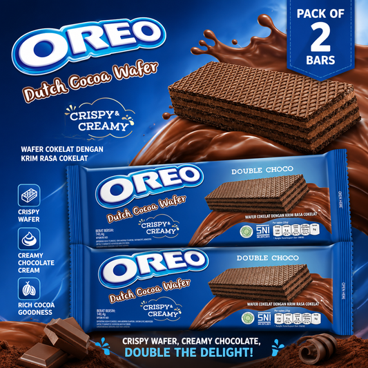 Oreo Double Choco Wafer Double Choco 117g (Pack Of 2)