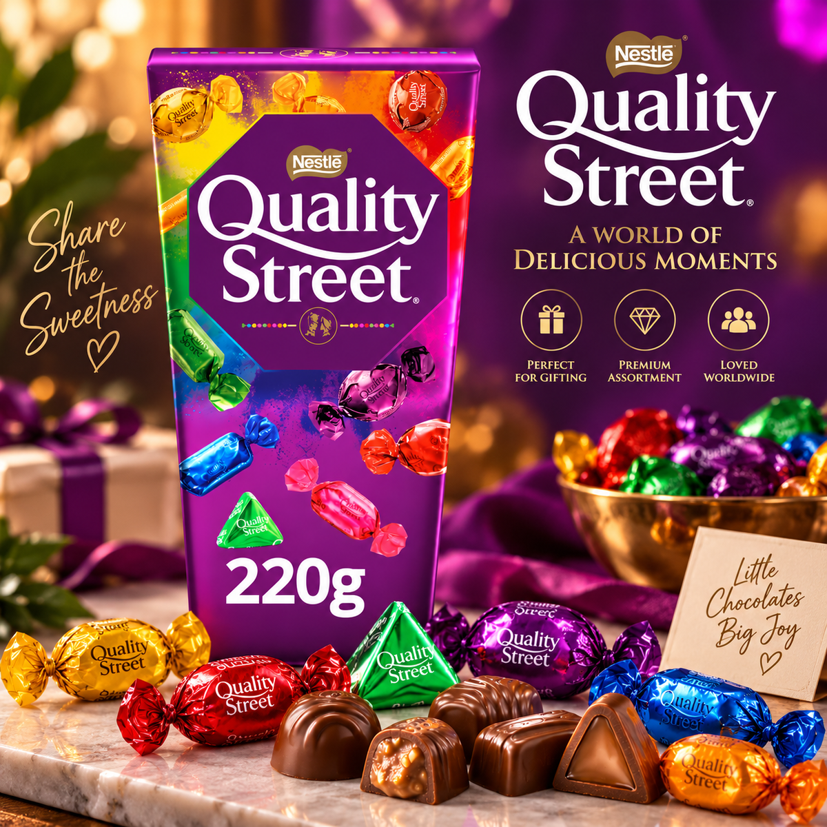 Nestlé Quality Street Assorted Chocolates – 220g (UK)