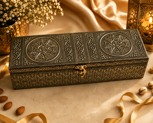 Antique Royal Metallic 4-Jar Gift Box