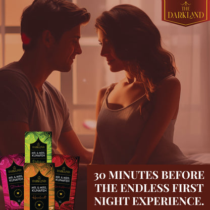Combo Pack - MR. & MRS. Kunafa | Dark Almond & Strawberry Flavour | Aphrodisiac Chocolate Bar