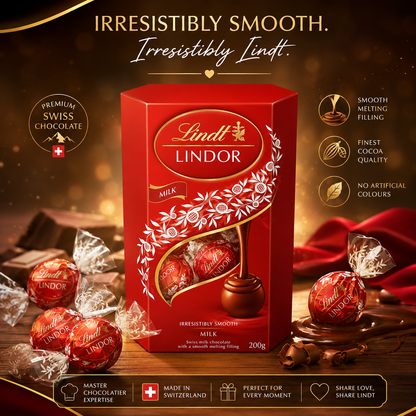 Lindt Lindor Milk Cornet Festive Sharing Pack, 200 Gram