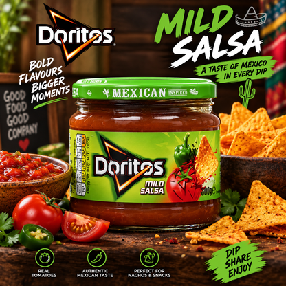 Doritos Mild Salsa Dip – Mexican Inspired Salsa – 300g (Pac of 02) (UK)