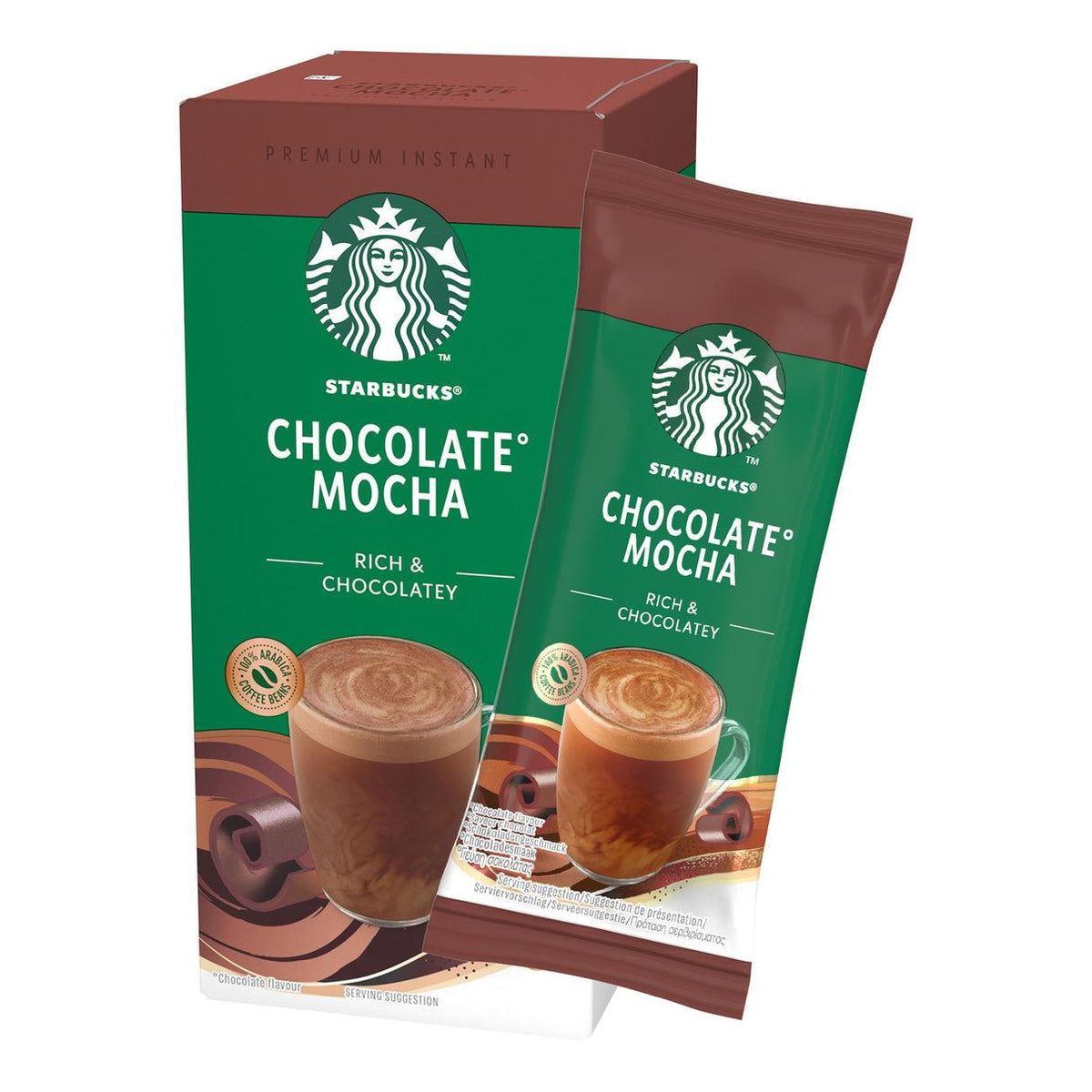 Starbucks Chocolate Mocha Premium Instant Coffee – Rich & Chocolatey – 5 × 22g (110g) (UK)