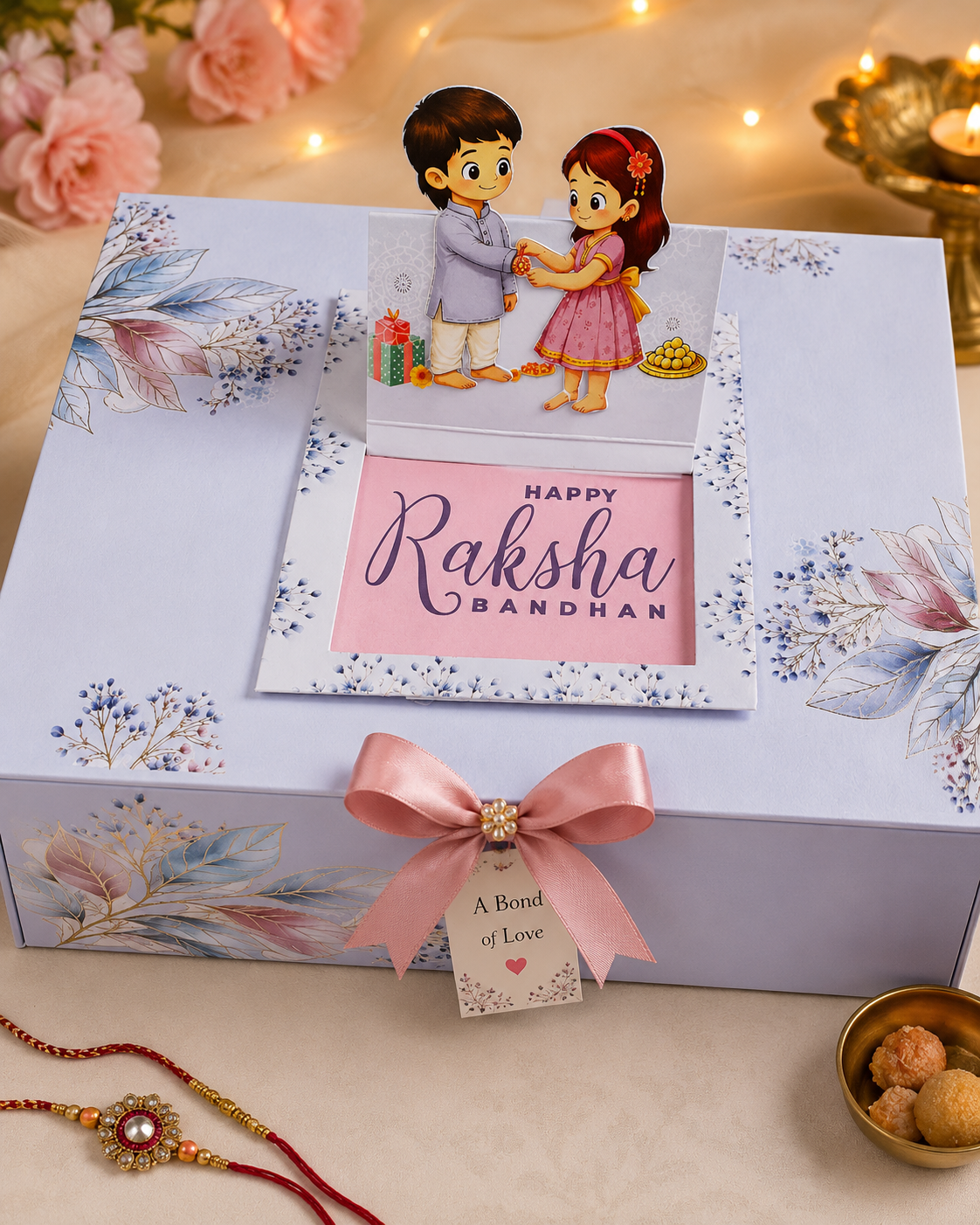 Rakhi Love Floral Premium Gift Box