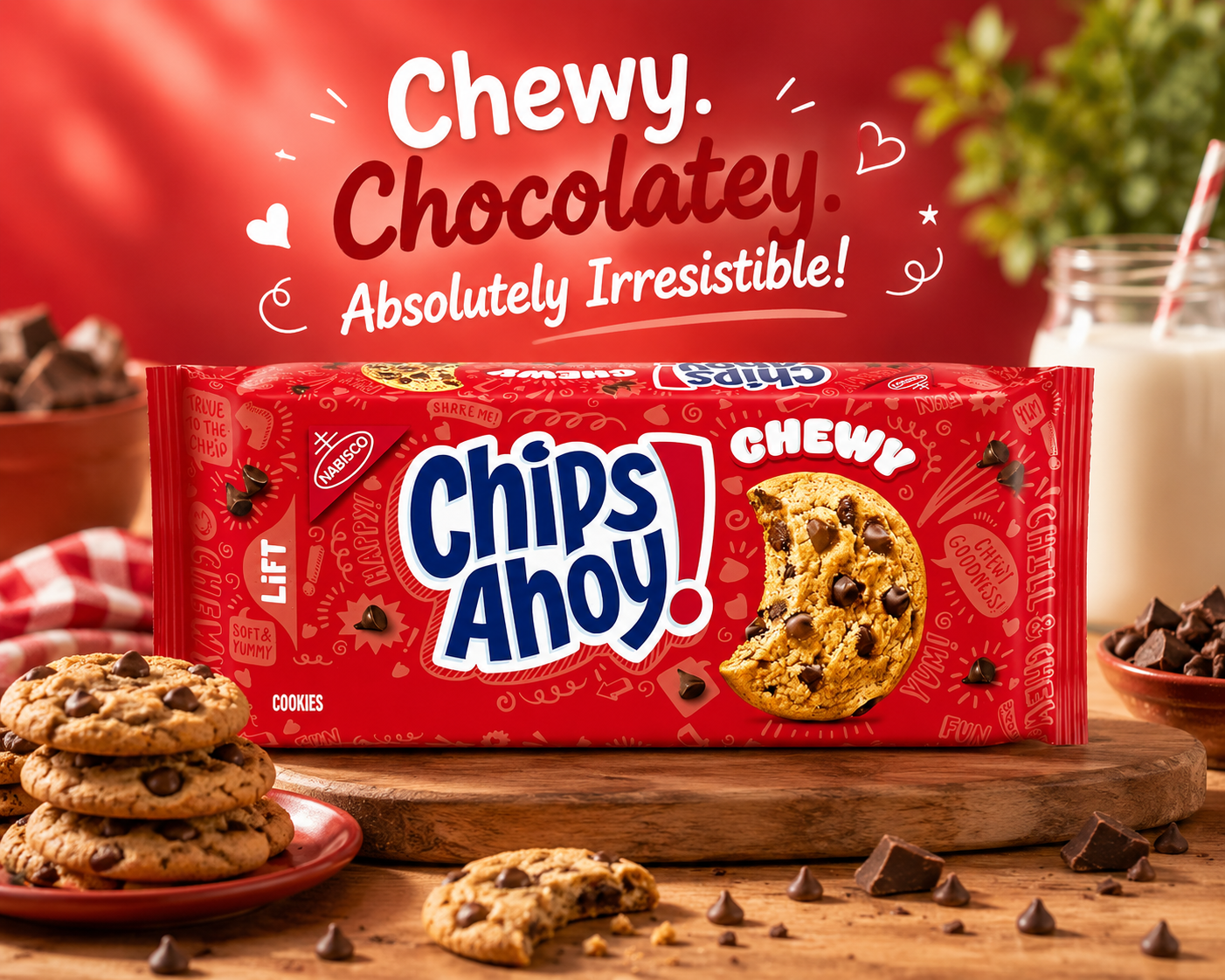 Chips Ahoy!! Chocolate Chip Chewy Cookies 368 Gm (USA)