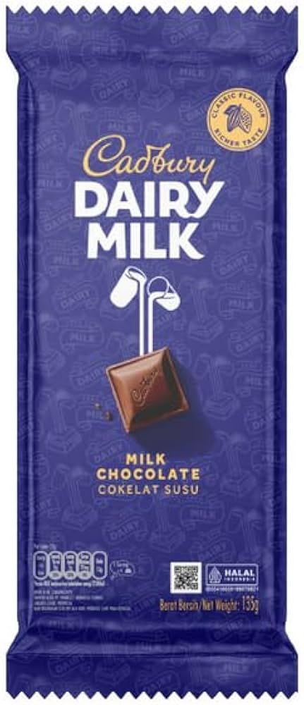 CADBURY DAIRY MILK CHOCOLATE 130G IMPORTED (MALAYSIA)