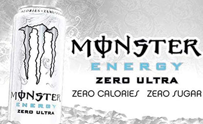 Monster Energy Chefsneed Ultra Zero Drink, (Pack Of 12 Cans X 500Ml Each), Vegetarian - Ultra Zero