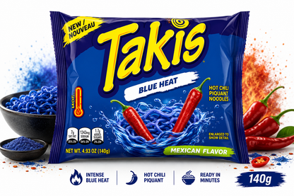 Takis's Blue Heat Hot Chili Piquant Noodles, Mexican Flavor, 140g