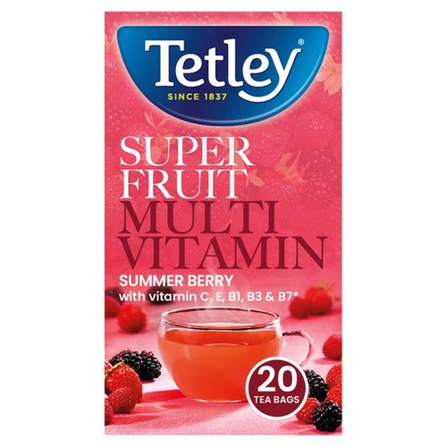 Tetley Super Fruit Multi Vitamin Grean Tea IMPORTED