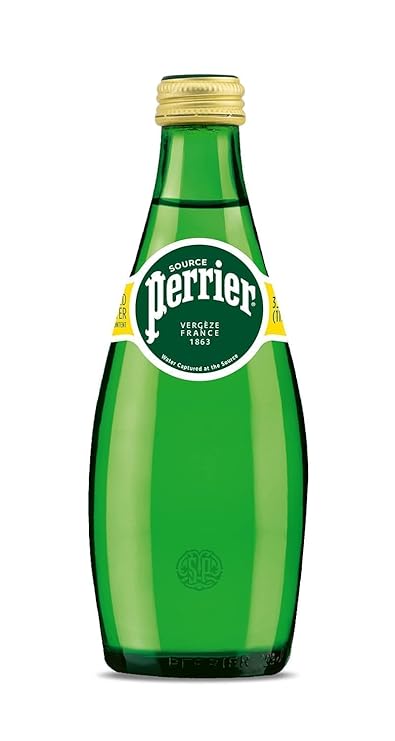 Perrier Natural Mineral Carbonated Sparkling Water, 330ml - Pack of 24, Imported (From France)