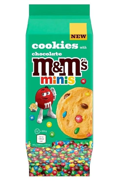 M&M Minis Cookies with Chocolate Chips, 180gm (USA) ( Pack of 2 )