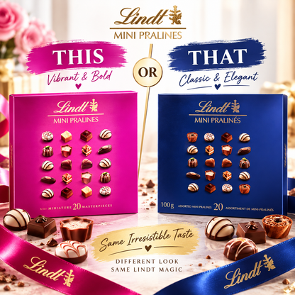 Lindt Mini Pralines Assorted Swiss Chocolates – 20 Pieces | (Switzerland)