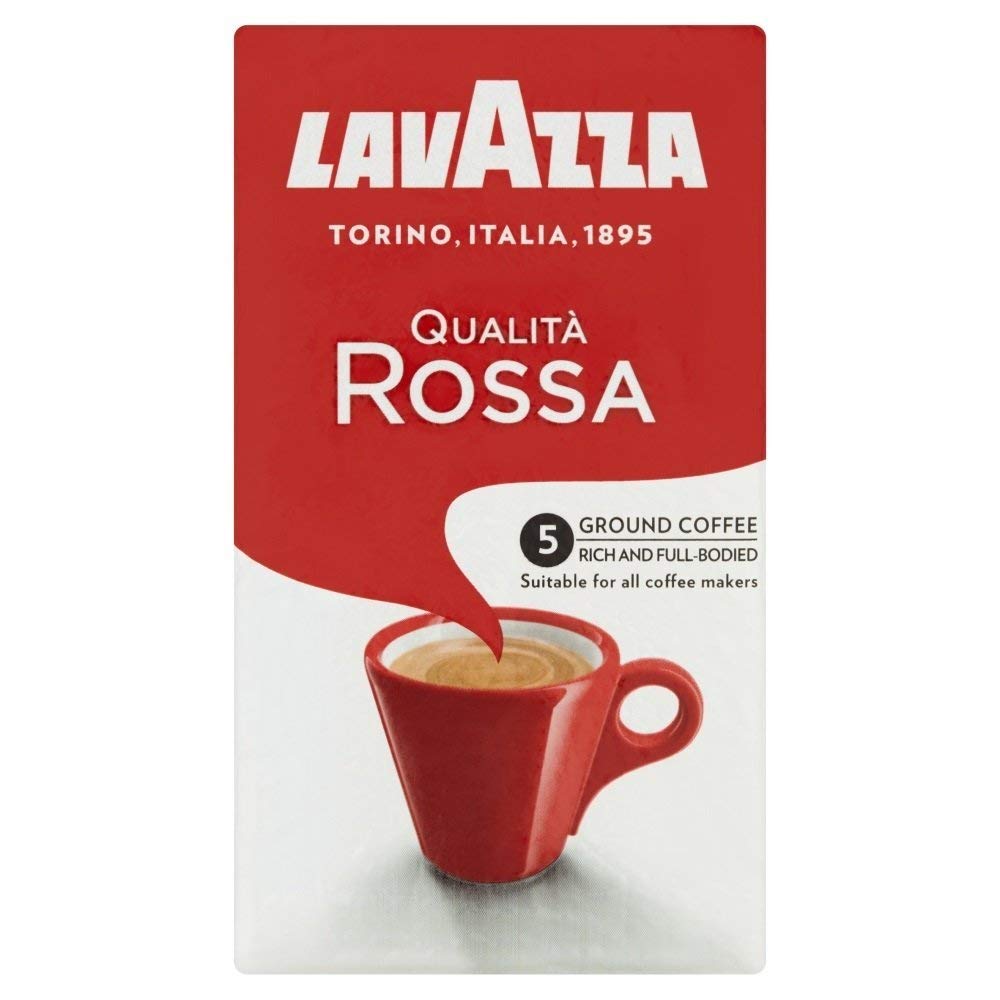Lavazza Qualita Rossa Ground Coffee Pouch, 250 g, Bag