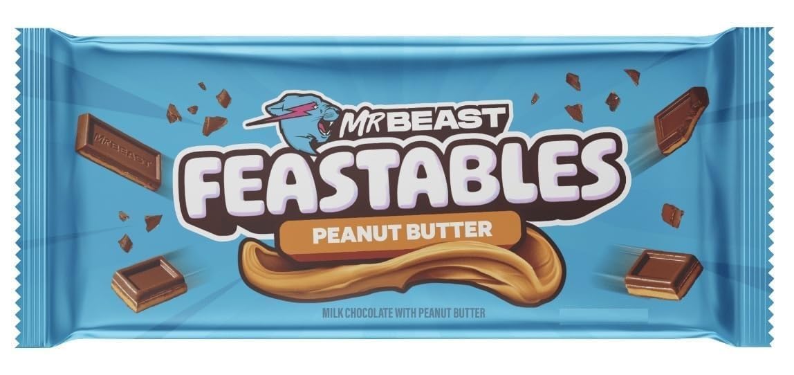 Mr.Beast Peanut Butter Milk Chocolate Bar 60g (Pack of 2) (USA)