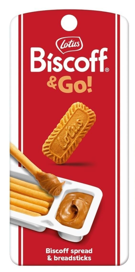 Lotus Biscoff & Go, Biscuit Spread with Breadsticks Snack, 45g (From Belgium)(Pack of 02)