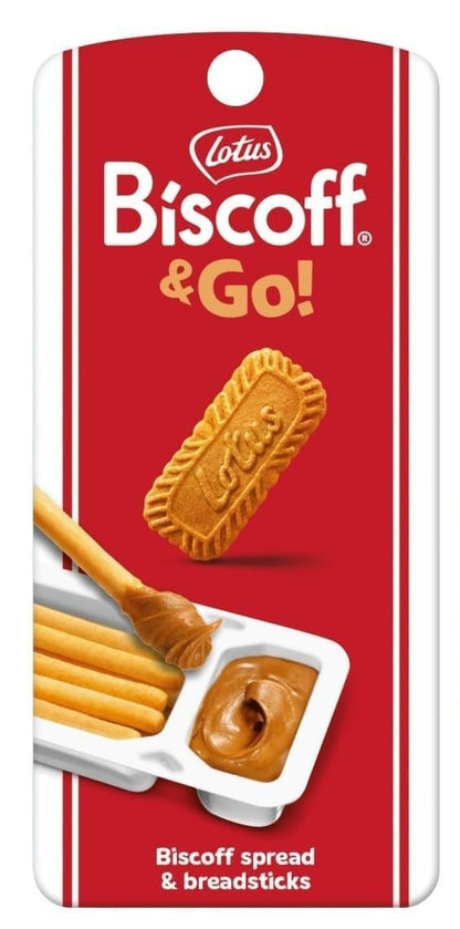 Lotus Biscoff & Go, Biscuit Spread with Breadsticks Snack, 45g (From Belgium)(Pack of 02)