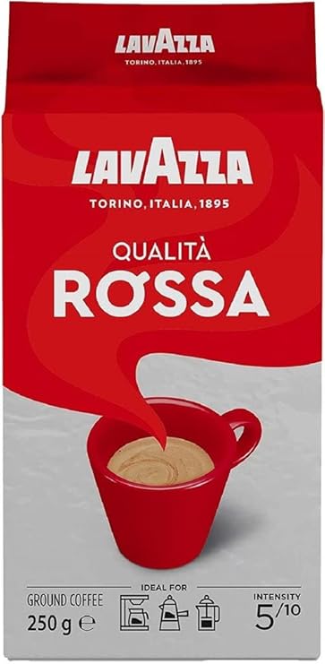 Lavazza Qualita Rossa Ground Coffee Pouch, 250 g, Bag