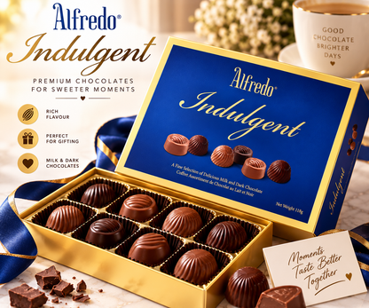Alfredo Indulgent Assorted Chocolates – 110g | (Malaysia)