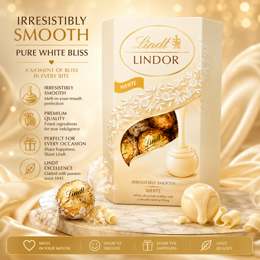 Lindt Lindor - White Chocolate Truffles - 200 Grams
