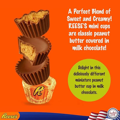 Reese's Miniature Cups Assortment, Milk Chocolate and White Creme Peanut Butter Cups, 200g (Product Of USA)