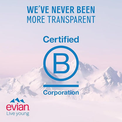 Evian Mineral Water, Naturally Filtered Drinking Water, 500ml Bottled Water Crafted by Nature, Case of 24 x 500ml Water Bottles