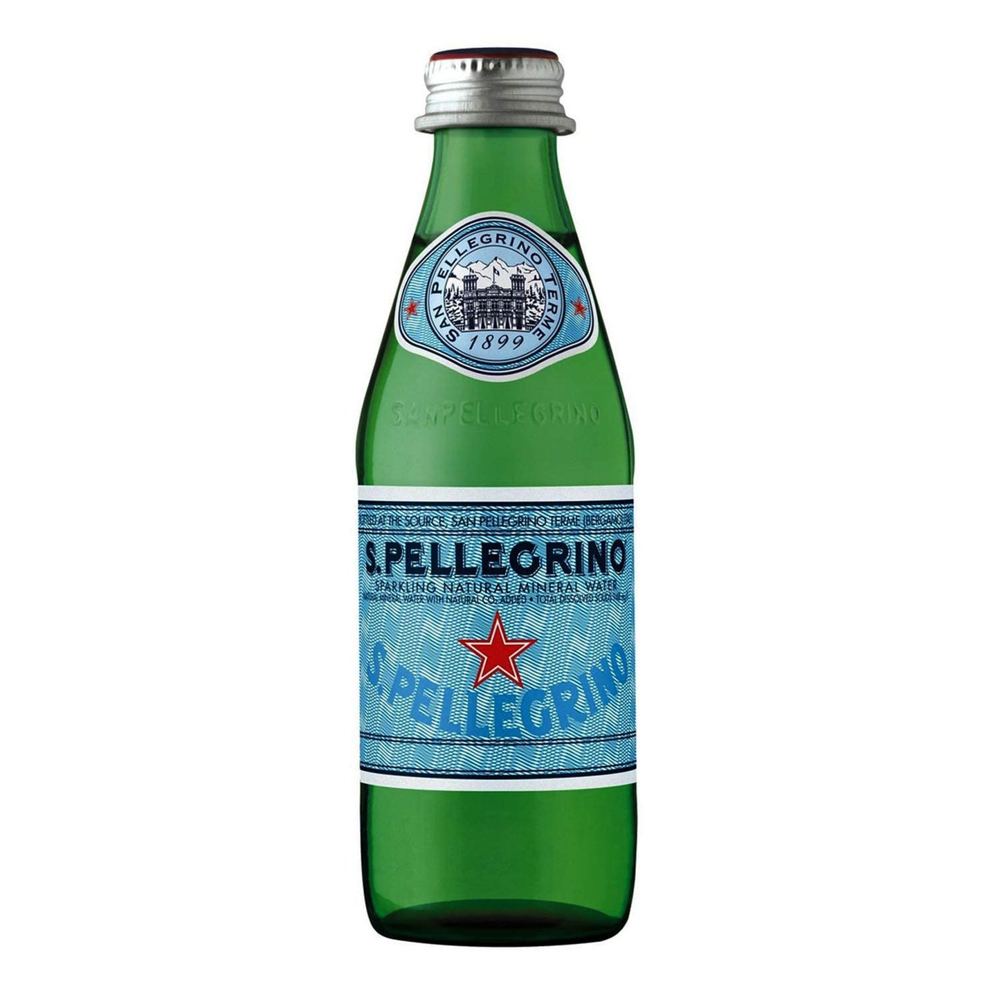 S.Pellegrino Carbonated Natural Mineral Water Bottle 250 ml (Pack of 24)
