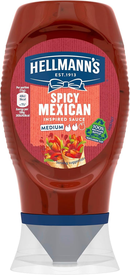 Hellmann’s Spicy Mexican Inspired Sauce Medium 250ml (UK)