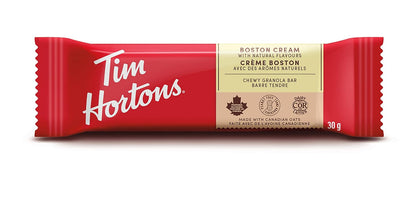 Tim Hortons Boston Cream Chewy Granola Bars – 5 Bars, 30g Each | (Canada)
