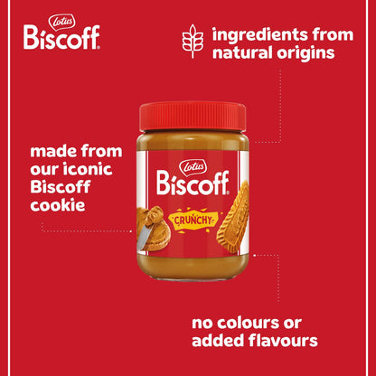Lotus Biscoff Crunchy Biscuit Spread, 380g (Pack of 02) (Belgium)