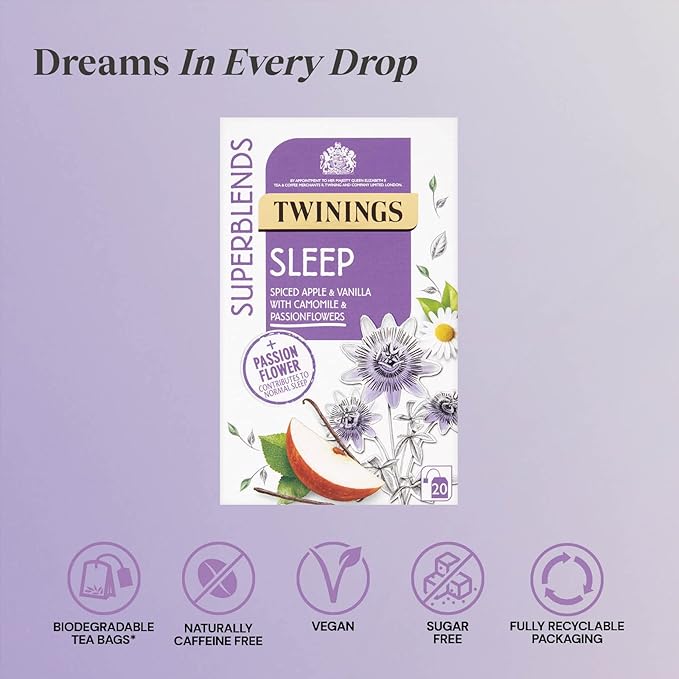 Twinings Sleep Spiced Apple & Vanilla with Chamomile & Passion Flower, 30 g
