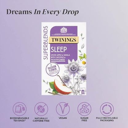 Twinings Sleep Spiced Apple & Vanilla with Chamomile & Passion Flower, 30 g