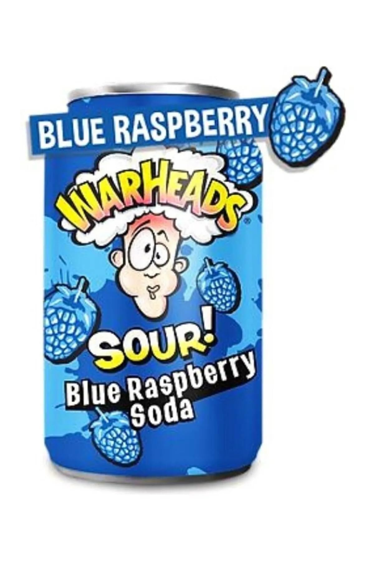 Warheads Blue Raspberry Soda 330ml (USA) ( pack of 2 )